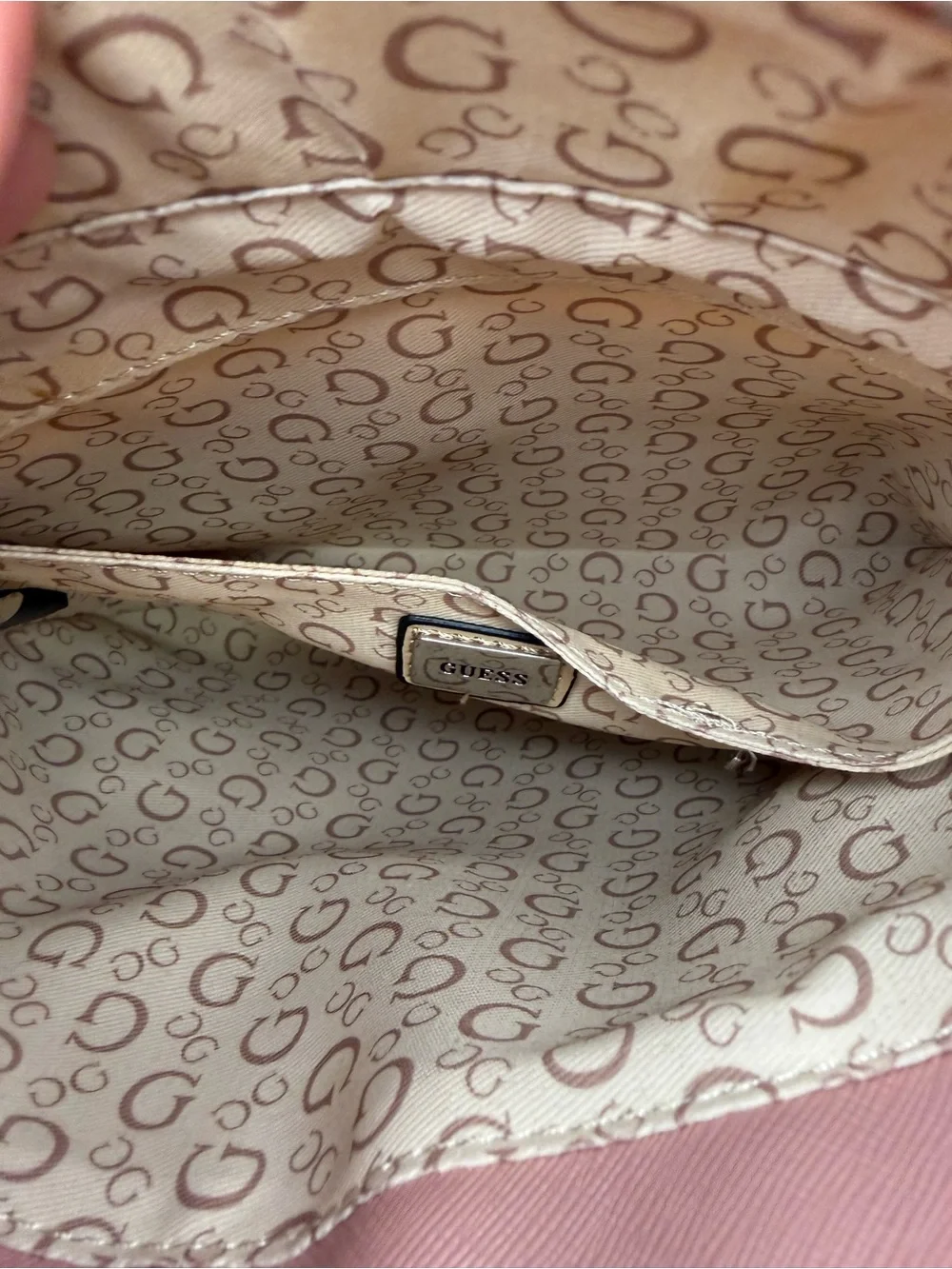 GUESS Pink Signature Logo Satchel